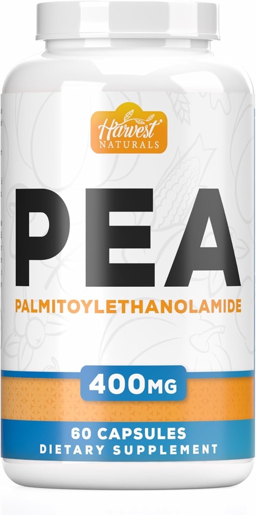 Palmitoylethanolamide Capsules | Pea 400mg | 60 Pill Count | Promotes Natural Inflammation & Pain Management | Lab Tested Ingredients