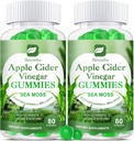Apple Cider Vinegar & Sea Moss Gummies, Organik ACV Gummies with Mother Supplement Supports Immune, Digestive Health for Yetişkinler & Kids, Seamoss Gummy with B6 B9, B12