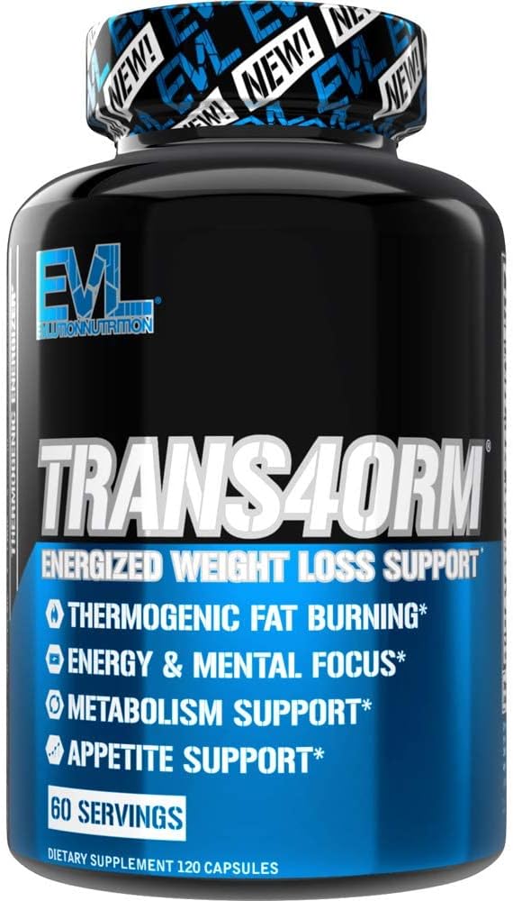 EVL Thermogenic Fat Burner Desteği - Hızlı Kilo kaybı Enerji ve Appetite Desteği - Erkekler ve Kadınlar için Trans4orm Green Tea Supplement - 60 Hizmetler