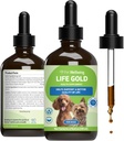 Pet Wellness Life Gold for Dogs - Supports Detoxification, Immune System Health, Antioksis - Vet-Formated Herbal Supplement – 4 oz (118 ml)
