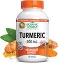Botanic Choice Premium Turmeric Antioksit Desteği - Yetişkinler için Ortak Sağlık Supplement - 180 Vege Capsules (500 mg each)
