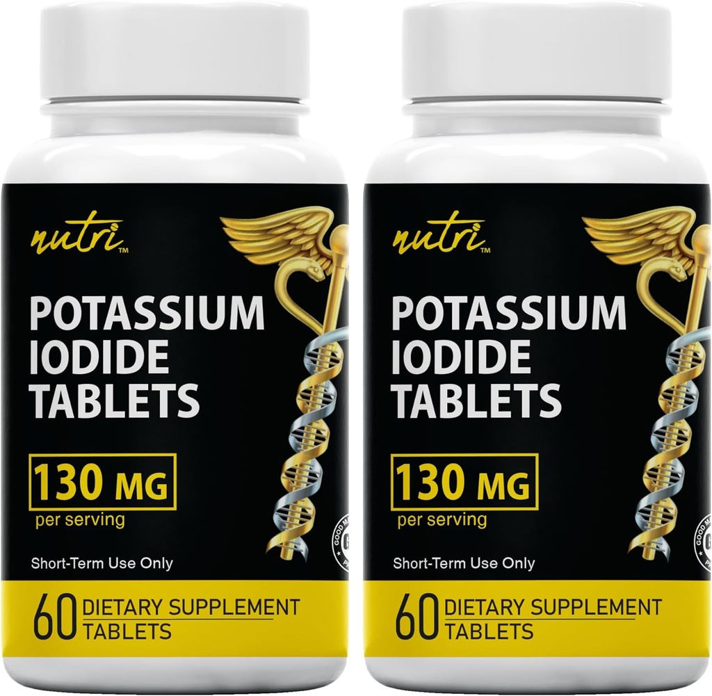 Nature's Fusions P properties Iodide Tabletleri (Pack of 2) 130 mg - 120 Tabletler 10/2032 - YODO Naciente - KI Pills - Yoduro de Potasio