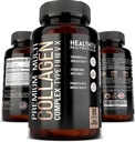 Premium Multi Collagen Peptides Pills - Hydrolyzed Collagen Capsules for Men and Women Types 1 2 3 5 10 - Collagen Supplements for Men - Colageno Hidrolizado Pastillas para Hombre Mujer 90 caps