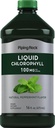 Piping Rock Liquid Chlorophyll 100mg | 16 oz | Mint Flavor | Kadınlar ve Erkekler için | Vegan, Non-GMO ve Gluten Free Formula