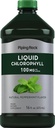 Piping Rock Liquid Chlorophyll 100mg | 16 oz | Mint Flavor | Kadınlar ve Erkekler için | Vegan, Non-GMO ve Gluten Free Formula