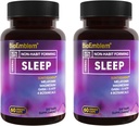 Melatonin, Valerian Root, Suntheanine & More | Sağlıklı Uyku Tamamı | Herbal Uyku Pills | 60 Capsules, 2 Packls