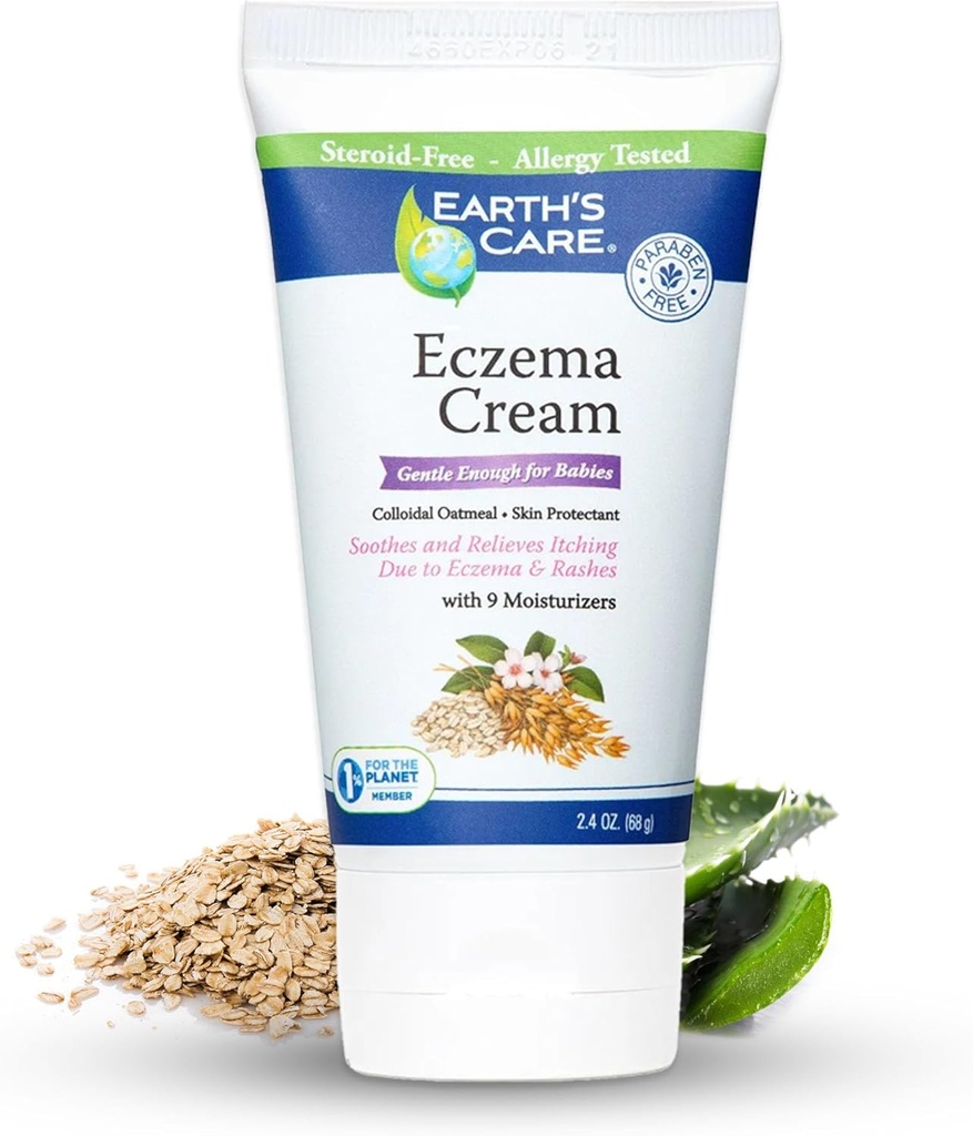 Dünya'nın Yetişkinler ve Çocuklar için Ekolojik Diyeti - Koloidal Oatmeal Eczema Tedavisi 9 Moisturizers - 2.4 OZ
