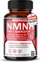 NMNH 600 mg με ψευδάργυρο, Quercetin, Βιταμίνη D3, Elderberry & Nattokinase – Καθημερινή Κυτταρική Ουαλλότητα & Υγιεινή Γήρανση Υποστήριξη – 150 κάψουλες – Κατασκευασμένη στις ΗΠΑ