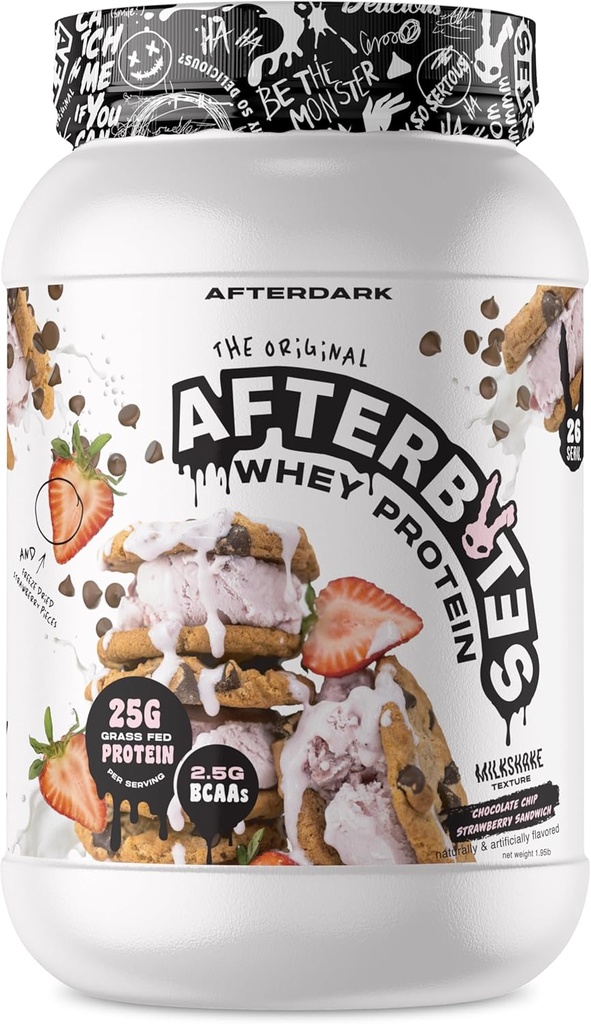 AFTERDARK Whey proteini Toz, 25g proteini, 4.5g BCAA'nın, Kolay Deyim, Yapay Renkler veya Ayırmacılar, Protein, ABD Made, 26 Hizmet, Strawberry Cookie