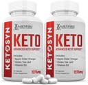 (2 Pack) Ketosyn Keto ACV Pills 1275MG Keto Support Mix Capsule Alternative to Keto ACV Gummies Formulated with Apple Cider Vinegar Ekstra Virgin Zeytinya Toz Yeşil Çay Broşür 120 Capsules