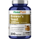 NusaPure Brewers Yeast 1000 mg 200 Vegetarian Caps (Non-GMO, Vegan)