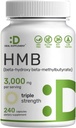 Ultra Strength HMB Supplements 3,000 mg Per Servis, 240 Capsules | Üçüncü Parti Test Edildi | Destekler Kas Büyüme, Retention & Lean Muscle Mass | Fast Workout Recovery