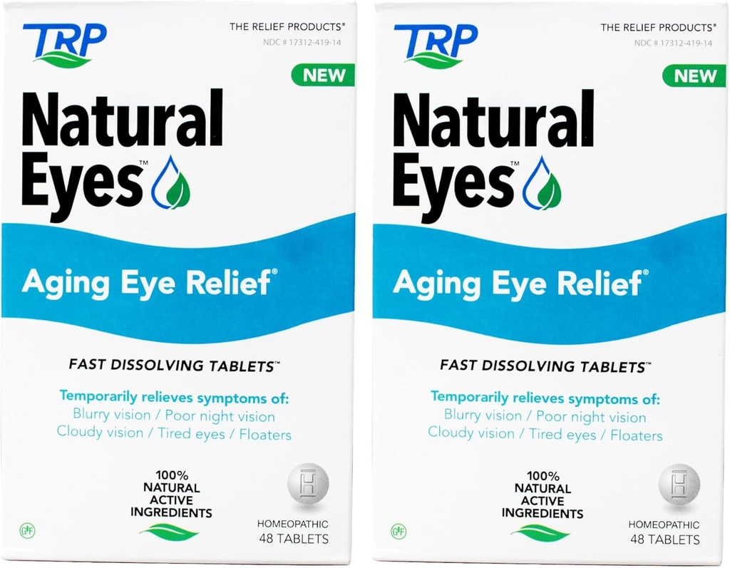 TRP Natural Eyes, Homeopathic Tabletler, Gluten-Free, 48 ct (Pack of 2)