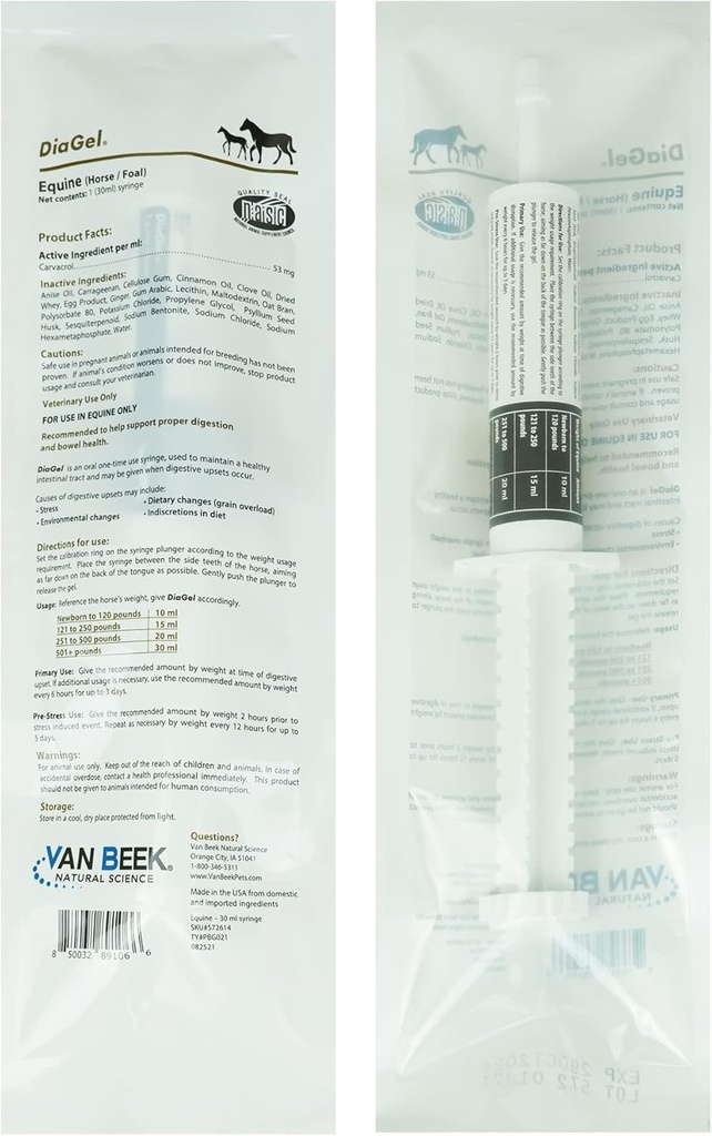 DiaGel Equine - Occasional Loose Stools ve Digestive Upset - Doğal At Ürünleri - Van Arık Doğal Bilim