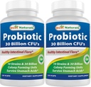 En İyi Doğal Probiyotik 10 Strains 30 Milyar Raf Stable 120 Veggie Caps (120 Count (Pack of 2))