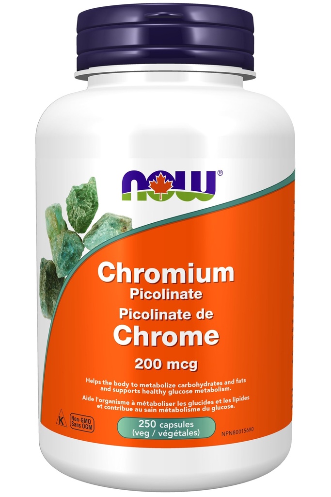 Şimdi Gıdalar Tamamlar, Kromium Picolinate 200 mcg, Insulin Co-Factor*, 250 Veg Capsules