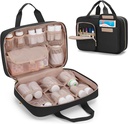 Damero Medicine Organizer, Pill Şişes Storage Travel Bag for Prescription Drug, Medical Materials, Black