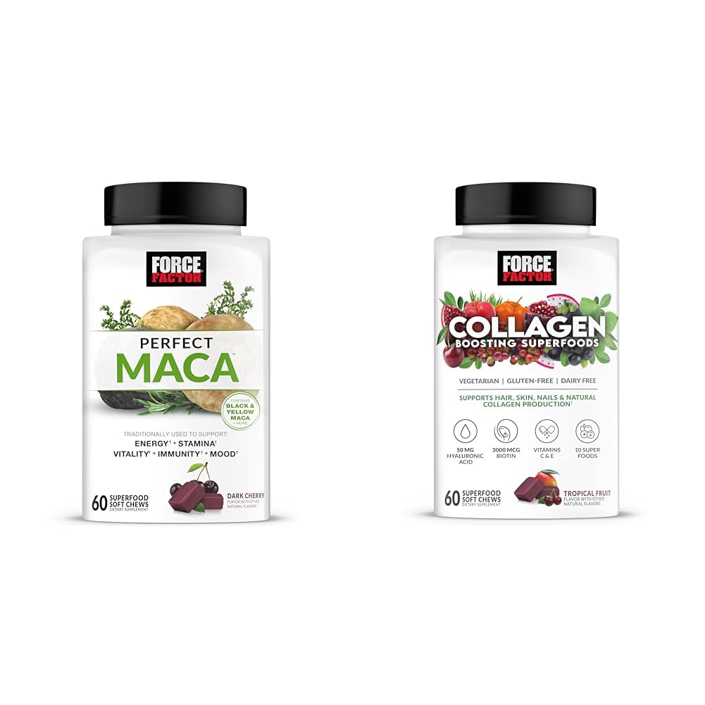 Kuvvet Faktörü Maca Root ve Collagen Soft Chews Sche ile 60 Maca ve 60 Collagen Chews