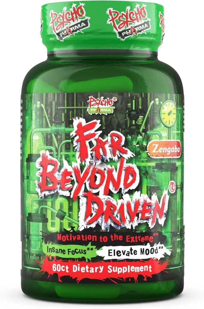 Psycho Pharma Far Beyond Driven, για αυξημένη ενέργεια να καεί με βελτιωμένη εστίαση, θετική διάθεση.