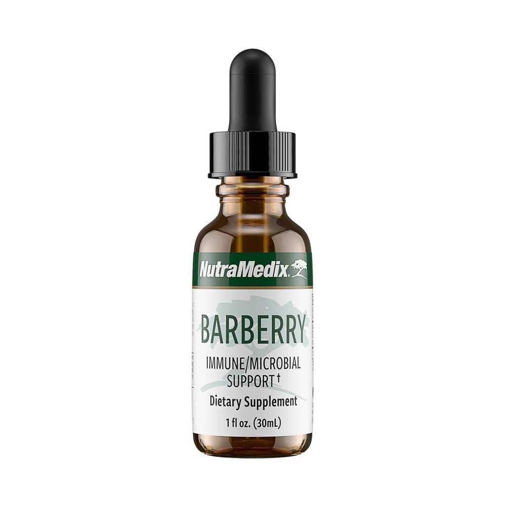 NutraMedix Barberry Immune Support & Antioxidants Supplement - Liquid Oregon Grape Root Extract for Gut Health, Immunity & Microbial Support - Βότανα για την Ανοσολογική Υγεία (1oz / 30ml)