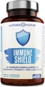 Gelişmiş 7-in-1 Immune Support Supplement for Allergies - Elderberry, C, çinko ve daha fazlası - Yetişkinler ve Çocuklarda Immunity (60 Vegan Capsules)