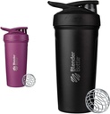 BlenderBottle 24Ounce paslanmaz Steel Shaker Cups with Wire Whisk, Plant and Black