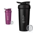 BlenderBottle 24Ounce paslanmaz Steel Shaker Cups with Wire Whisk, Plant and Black