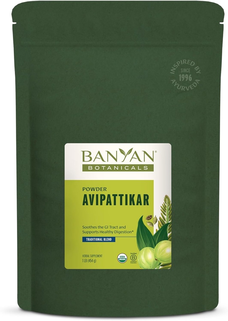 Banyan Botanicals Avipattikar σκόνη – Βιολογικό συμπλήρωμα πέψης με τζίντζερ, κάρδαμο και Vidanga --– Υποστηρίζει Υγιεινό στομαχικό οξύ Ισορροπία * – 1 lb. – Μη ΓΤΟ Βιώσιμα πηγάζει Vegan