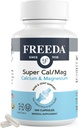 Freda Super Cal/Mag – Kosher Vegan συμπλήρωμα υγείας των οστών – υποστηρίζει τη δύναμη των οστών, νευρική λειτουργία & μυϊκή χαλάρωση – κάψουλες ασβεστίου χορτοφάγων – τεστ τρίτου μέρους – (100 κάψουλες)