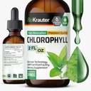 BIO KRAUTER Υγρές σταγόνες χλωροφύλλης - Καθαρισμός & Ανοσολογική Υποστήριξη - Εσωτερικό αποσμητικό - Νάτριο Χλωροφύλλης Συμπλήρωμα Εκχύλισης Χαλκού - 2 fl oz