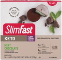 SlimFast Hua Fat Bomb Snack Cup, Mint Chocolate, Keto Snacks for Kilo Kaybı, Low Carb with 0gEDIT Sugar, 14 Count Box (Packating May Vary)