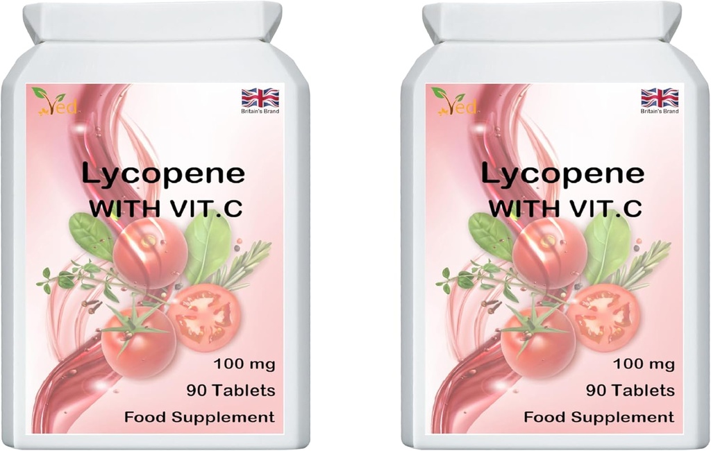 Ved Lycopene Supplement | 100 mg 90 Tabletler (Pack of 2)