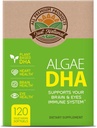 Algae DHA 120 Softgels x 1 Box - Vegan Omega-3 Supplement, Pure Plant-Based Carrageenan, DHA ve Algae Oil (120)