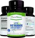 Power By Naturals: Leptin Fat Burner with Carb Blocker - 60 Gluten-Free Capsules, Leptin Kilo Kayıp Diyet Pills, Verimli Fat Burner, Appetite Suppressant