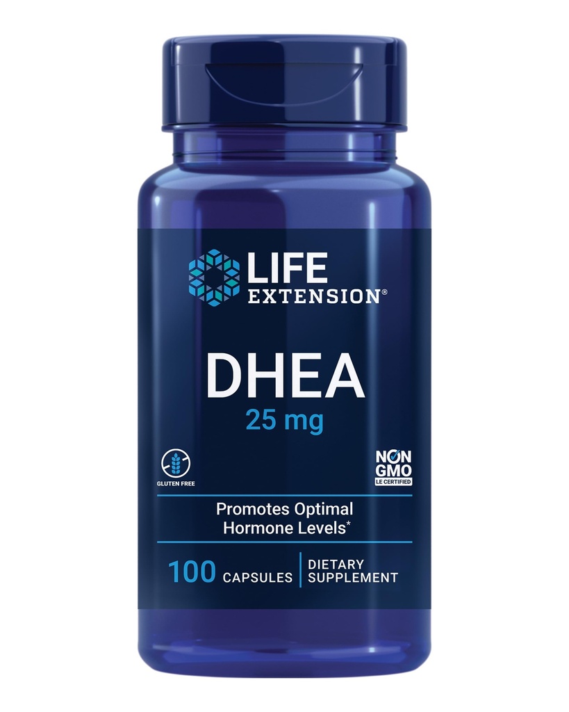 Life Extension Lithium 1000 mcg and DHEA 25 mg - Brain Health, Anti-Aging, Longevity, Immune & Sexual Health Supplements - 100 Count Each