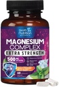 Magnezyum Complex Capsules 500 mg with Hoffman, Glycinate, Malate, Citrate - Yüksek Abpsiyon Kompleksi - Kas, Bone and Heart Health Support - 60 Capsules