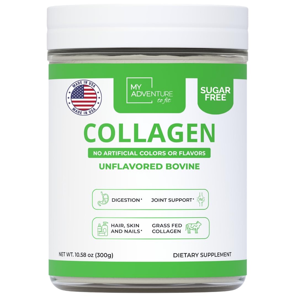 Maceram Kadınlar için Hidrolyzed Collagen - Grass Collagen Toz için Kas Büyüme ve Kolajn Protein Tozu - Ortaklar ve Gut Health için Toz - Unflavored Bovine 300g