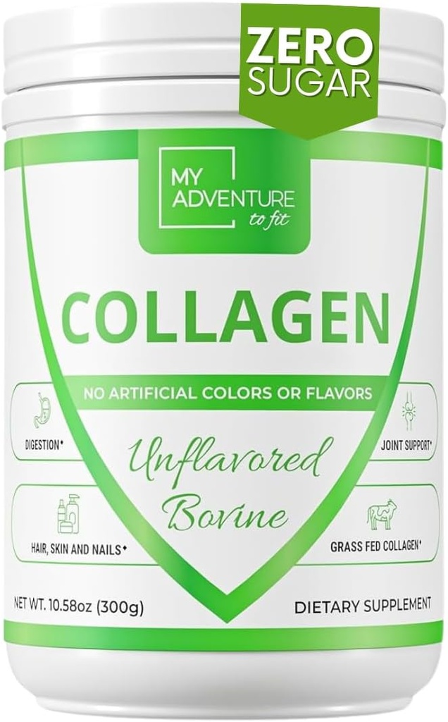 My Adventure to Fit Hydrolyzed Collagen for Women - Grass Fed Collagen Powder for Muscle Growth & Collagen Protein Powder - Keto Collagen Powder for Joints & Gut Health - Χωρίς γεύση Βοοειδή 300g