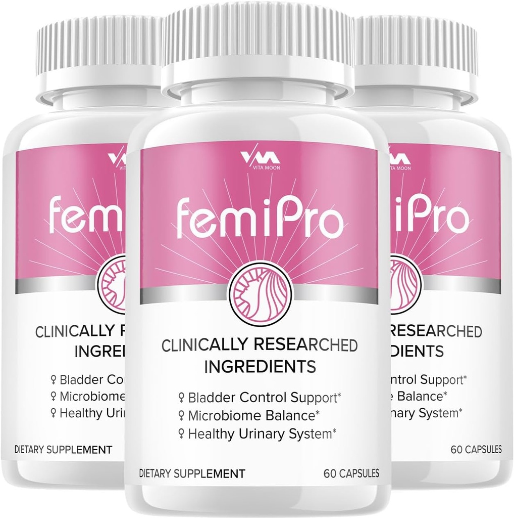 (3 Pack) Femi Pro Probiyotikler - FemiPro Advanced Formula Bladder Control Support, Microbiome Balance, Sağlıklı Urinary System, 180 Capsules