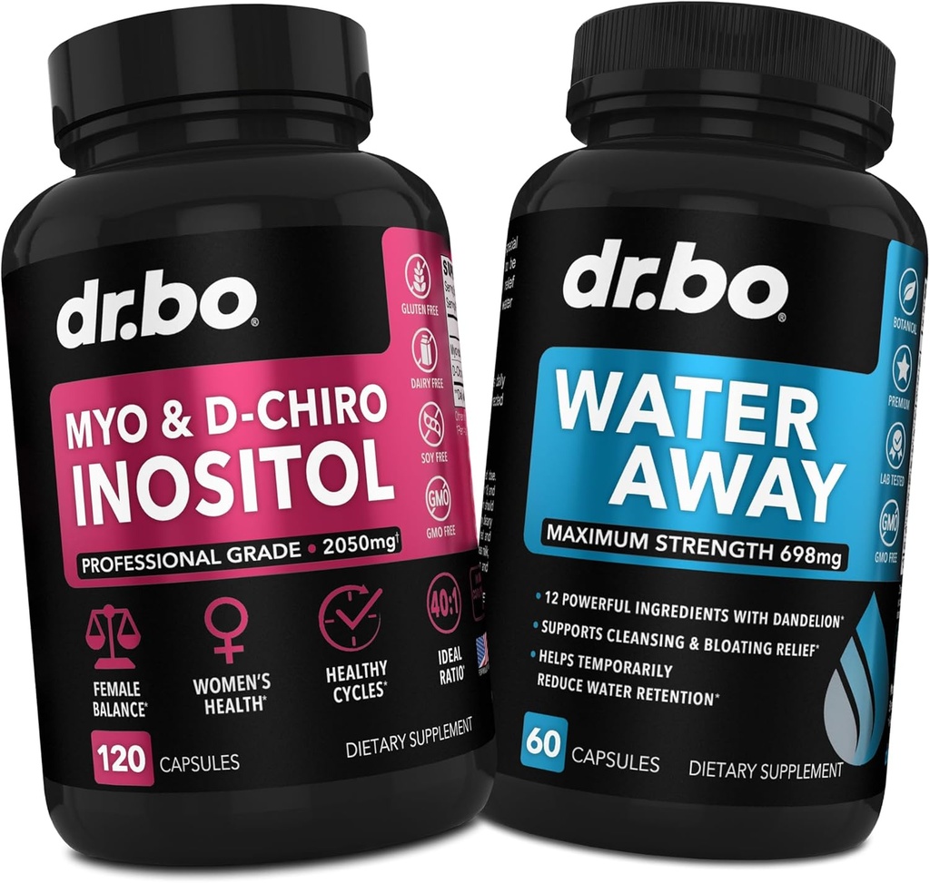 Myo-Inositol & D-Chiro Inositol & Χάπια Απομακρύνονται από το Νερό - Διουρητικά Διατήρησης Νερού για την Υγεία των Οπίσθιων Ποδιών & Οίδημα - Συμπληρώματα για τις Γυναίκες για την Υποστήριξη Εμμηνορρυσιακό Κύκλο & Γυναικεία Υγεία