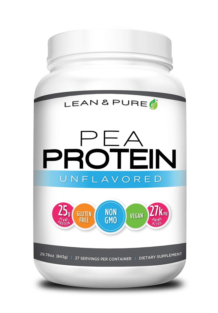 Lean & Pure Pea Protein Toz, Vegan, Low Carb, Protein 25g, GMO, Gluten Free, 27 Hizmet, 843g