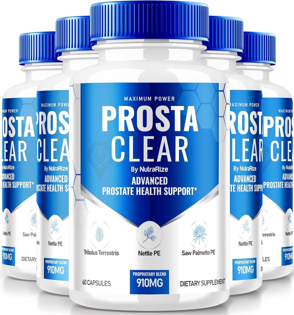 NutraRize (5 Pack) Prosta Clear - Premium συμπλήρωμα για την υποστήριξη Prostate Heath, Όλα τα φυσικά κάψουλες για την αποκατάσταση του ελέγχου και για τη συνολική υγεία, ProstaClear χάπια Κριτικές (300 κάψουλες)