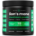NutraChamps Organik Lions Mane Toz - 2000 mg Memory, Focus, Immune Support - Vegan Lion's Mane Mushroom Toz Supplement with Natural Occurring Beta-Glucans - 8oz