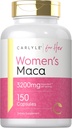 Carlyle Maca Root Capsules for Women 3200 mg | 150 Count | Non-GMO, Gluten Free Supplement | For Her Her