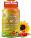 Liposomal Vitamin C Capsules - 1500mg - Made with Organic Acerola Cherries & Camu Camu, High Potency Vitamin C Liposomal - Immune Support Supplement, Enhanced Absorption & Bioavailability - 180 Count