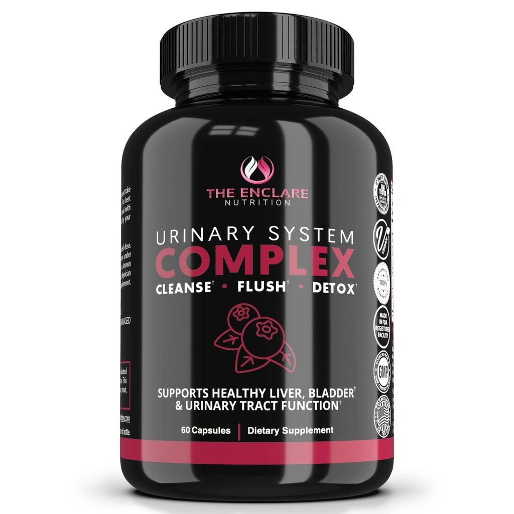 ENCLARE NUTRITION D Mannose with Cranberry Pills, Urinary Tract Health UTI Support, Kidney, Bladder, Liver Cleanse, Detox. D-mannose 1000 mg Capsules, Cranberry Juice, Dandelion & Hibiscus