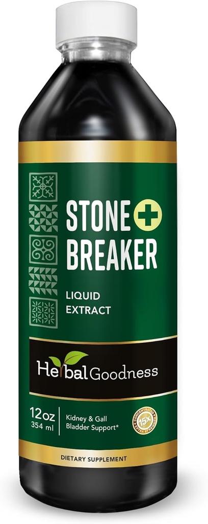 Herbal Goodness Stone Breaker - Organik Chanca Piedra Stone Kidney Breaker ve Gallbladder Crystal Flush (12.00 Fl Oz) için Temizlenmiş Kristal Flush