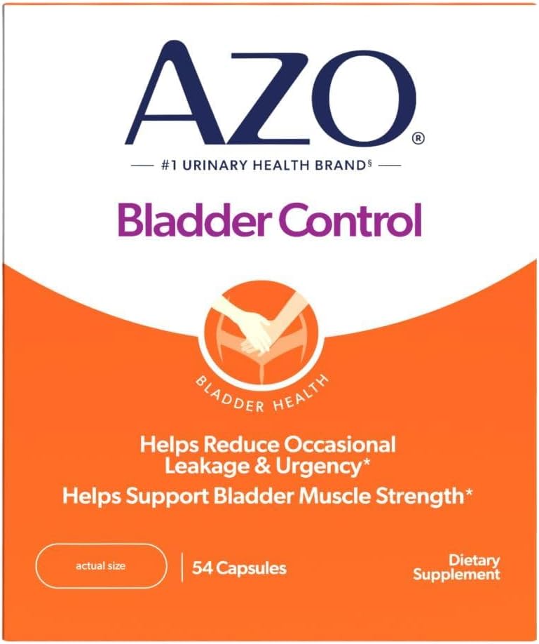 Go-Less Daily Supplement ile AZO Bladder Kontrolü | Yardımlar Occasional Urgency* | gülmekten dolayı zamansal sızıntıyı azaltmaya yardımcı olun, sneezing ve egzersiz | 54 Count Capsules