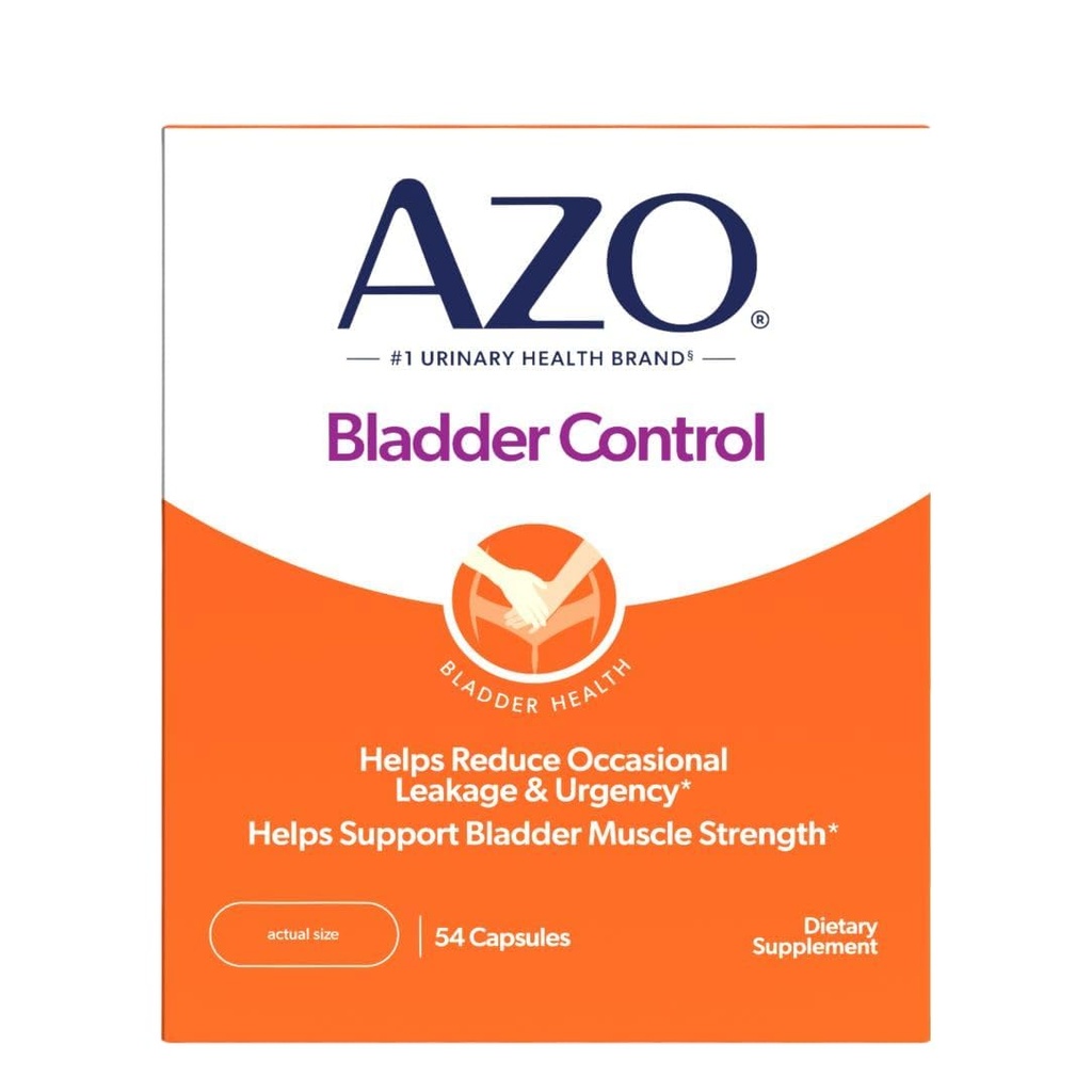 Go-Less Daily Supplement ile AZO Bladder Kontrolü | Yardımlar Occasional Urgency* | gülmekten dolayı zamansal sızıntıyı azaltmaya yardımcı olun, sneezing ve egzersiz | 54 Count Capsules