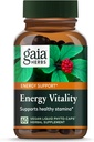 Gaia Herbs Enerji Vitality - Enerji Desteği Sağlıklı Enerji ve Stres Düzeylerini Korumak - Ginkgo, Ginseng, Yeşil Çay ve Nettle* - 60 Vegan Sıvı Phyto-Capsules (20-Day Supply)